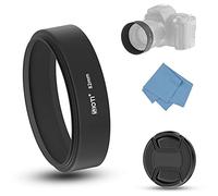 SIOTI Pare-soleil 82 mm, traitement anti-reflet mat anti-oxydation, alliage d'aluminium, avec 1 capuchon d'objectif de 86 mm, compatible avec Sony/Canon/Nikon/Fuji, etc. > 50 mm