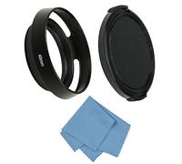 SIOTI Paresoleil d'objectif de 49 mm, traitement anti-reflet mat, alliage d'aluminium, avec 1 capuchon d'objectif de 58 mm, compatible avec Sony/Canon/Nikon/Fuji, etc. > 40 mm