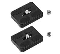 SIOTI Plaque à dégagement Rapide, kit Universel de Plaque à dégagement Rapide PU 50, Fixation à vis à dégagement Rapide 1/4" avec vis d'adaptation 1/4" à 3/8, Compatible avec Arca/Swiss St