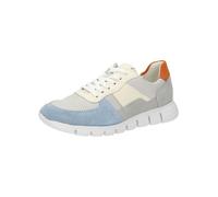 SIOUX Baskets basses 'Mokrunner' bleu-gris / gris / orange foncé / blanc cassé, Taille 36