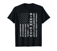 Sioux City, Iowa, Drapeau américain T-Shirt Graphique avec Valeur