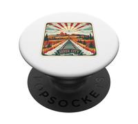 Sioux City Iowa Railroad Midwest Train États-Unis Amérique PopSockets PopGrip Adhésif