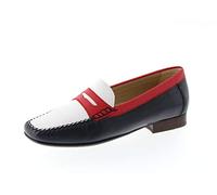 Sioux Cortizia, Mocassin Femme, Navy/Snow/Red, 36 EU