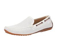 Sioux Homme Carulio Mocassin, Weiss/Cognac, 45 EU