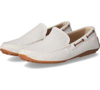 Sioux Hommes Mocassins/ Chaussures de bateau/ Mocassins CARULIO Blanc Cuir lisseTaille:44,5
