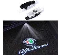SIOZWO 2 PCS Projecteur D'éclairage LED, Lumières de Bienvenue pour Alfa Romeo 4C Giulia GT Mito Stelvio Tonale, Eclairage de Soubassement de Voiture