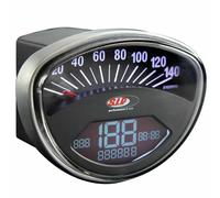 SIP 2.0 Tachymètre/compteur de vitesse numérique/analogique noir avec 20 fonctions