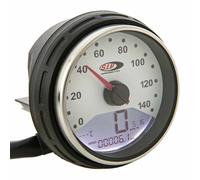 SIP 2.0 Tachymètre/Vitesse 70mm Blanc Acier 0-12.000 tr/min 12V AC/DC