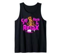 Sip Back & Relax Black Women Queen Diva Melanin Sista Wine Débardeur