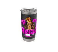 Sip Back & Relax Black Women Queen Diva Melanin Sista Wine Gobelet isotherme en acier inoxydable double paroi