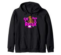 Sip Back & Relax Black Women Queen Diva Melanin Sista Wine Sweat à Capuche