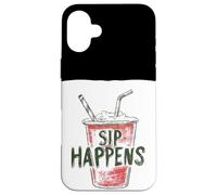 Sip Happens Costume avec des Nuits Amusantes Coque pour iPhone 16 Plus