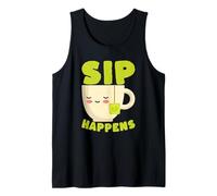 Sip Happens Tea Lover Citation Amusante Relaxation Débardeur