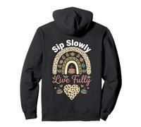 Sip Slowly Live Fully Tea Lovers Design pour Les Amateurs de thé Sweat à Capuche