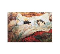 sipfsi Henri De Toulouse-Lautrec Masterpieces (Dans le lit, 1893) Décoration d'intérieur Poster Impression sur toile Décoration d'intérieur Chambre à coucher Décoration moderne 30 x 45 cm
