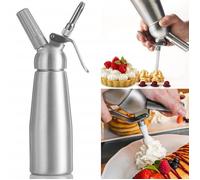 Siphon à Chantilly professionnel - 0,5L - 3 douilles en acier inoxydable - compatible aluminium-keeper