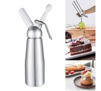 Siphon à Chantilly - Professionnel - 0,5L - Acier Inoxydable - 3 Douilles - Usage Domestique