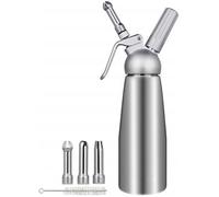 Siphon à Chantilly Professionnel - 500 ML en Métal avec 3 Douilles de Décoration - RuneSol