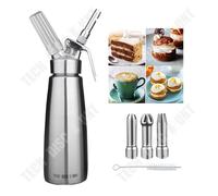 Siphon à crème chantilly - TD - 500ml - Aluminium - Ergonomique - 3 douilles inox