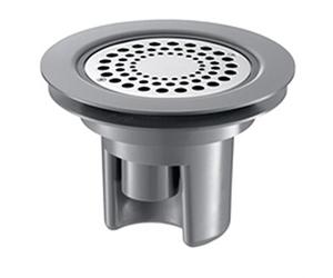 Siphon à hauteur réglable pour sol souple ou en vinyle, grille inox diamètre 115, platine/grille Réf : 683002