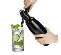 Siphon à soda, 1 l, machine à eau gazeuse, mini machine à soda portable en aluminium pour la fabrication, chauffe-eau pétillant pour boissons gazeuses (nero)