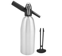 Siphon à soda en aluminium 1L pour soda, eau pétillante, jus, cocktail (Argenté)