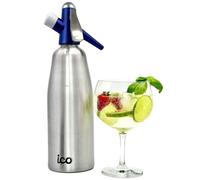 Siphon à soda et appareil à eau de Seltz professionnel (1 l) avec livre de recettes de cocktails illustré (français non garanti)