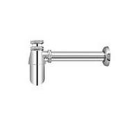 Siphon anti-odeur pour bouteille ASW 100184 1 1/4" x 32 mm, rosace Ø 65 mm, laiton chromé