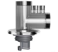 Siphon anti-siphon en ABS 50 mm de style allemand avec joint d'étanchéité pour lavabo et égout avec joint anti-odeur, drainage rapide pour une installation facile, sans colle nécessaire, transparent