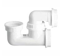 Siphon Baignoire - Blanc - Arrivée 40/49 - Sortie horizontale 40/49 - Joint américain - Garde d'eau 50mm