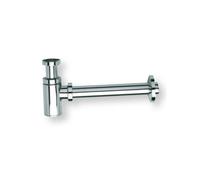 SIPHON BIDET DROIT LUXE LAITON DESIGN 35 cm CHROME - CRISTINA ONDYNA MS3651