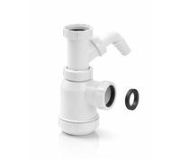 Siphon bouteille extensible lavabo avec prise lave-vaisselle FLUVIA | Siphon extensible avec prise pour lave-vaisselle