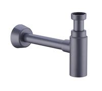 Siphon bouteille, Kit de siphon universel en P for évier, diamètre 1-1/4 pouce, hauteur réglable 3,94 à 7,68 pouces(Round)