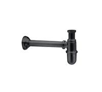 Siphon Bouteille Pour Lavabo Chrome Noir Brosse Robinetterie VIDAGES - CRISTINA ONDYNA AC36675