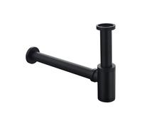 Siphon bouteille, Siphon en acier inoxydable multicolore for lavabo escamotable(Black)