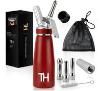 Siphon Chantilly - Sans marque - 500ml rouge - Aluminium - 3 douilles inox - Sac en filet