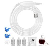 Siphon de Brassage, 2,5m Siphon en Silicone, Réutilisable Siphon Filtre Tube, Vin Syphon Silicone, Kit de Filtre pour Siphon, avec Sac Filtrant, Filtre, Pince de Tuyau, Agrafe de Maintien