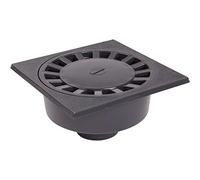 Siphon de sol en pvc gris - 200 x 200 mm - sortie M 75 - F 63 mm / gris foncé NICOLL