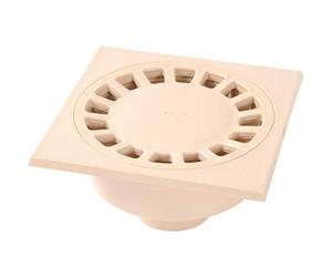 siphon de cour - 200 x 200mm - a emboîture extérieure - sortie verticale - nicoll sc756s - sable