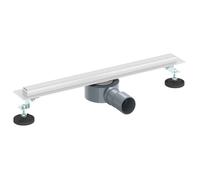 Siphon de douche 360° slim - vidaXL - Argenté - Acier inox 304 - 50x7 cm - Prise réglable à 360° - Pieds ajustables