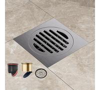 Siphon de douche amovible avec filtre à cheveux Idéal pour salle de bain et balcon Empêche les obstructions Facile à nettoyer Design en acier inoxydable durable