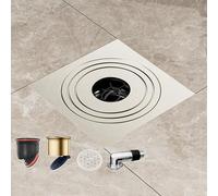 Siphon de douche amovible avec filtre à cheveux, idéal pour salle de bain et balcon, évite les obstructions, facile à nettoyer, design élégant en acier inoxydable durable