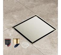 Siphon de douche amovible avec filtre à cheveux - Idéal pour salle de bain et balcon - Évite les obstructions - Facile à nettoyer - Design en acier inoxydable durable