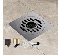 Siphon de douche amovible avec filtre à cheveux - Idéal pour salle de bain et balcon - Évite les obstructions - Facile à nettoyer - Design en acier inoxydable durable