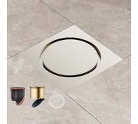 Siphon de douche amovible avec filtre à cheveux pour salle de bain et balcon Design anti-obstruction facile à nettoyer en acier inoxydable durable Idéal pour la rénovation de la maison