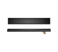Siphon de douche, Caniveau de douche invisible linéaire, insert carrelé en acier inoxydable noir(8x30cm)