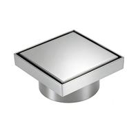 Siphon de douche carré en acier inoxydable 304 amovible 2 en 1 - Trappe d'accès étanche pour salle de bain et feuille de toit - Argenté - 30 cm