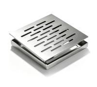 Siphon de douche en acier inoxydable - 150 x 150 cm - 200 x 200 cm - Carré - Avec cadre pour extérieur, salle de bain, jardin, terrasse - 150 x 150 x 20 mm