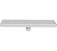 Siphon de douche linéaire avec filtre à cheveux, insert rectangulaire en acier inoxydable SUS304, couvercle amovible pour un nettoyage facile, design invisible pour salles de bains modernes