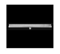 Siphon de Douche rectangulaire en Acier Inoxydable avec Grille Amovible, Drain Central, 6,8 x 120 cm (Drain Central 6,8 x 70 cm)